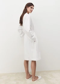 Cotton gown with embroidery detail