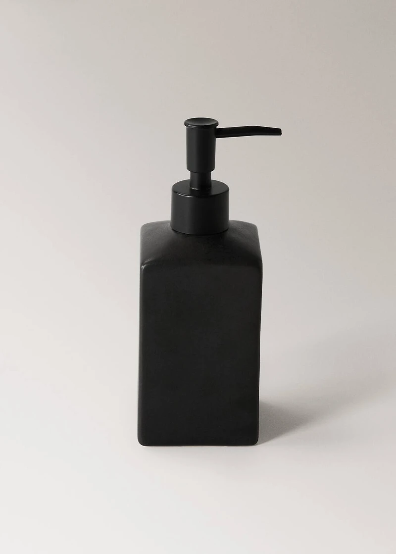 Matte-finish stoneware dispenser