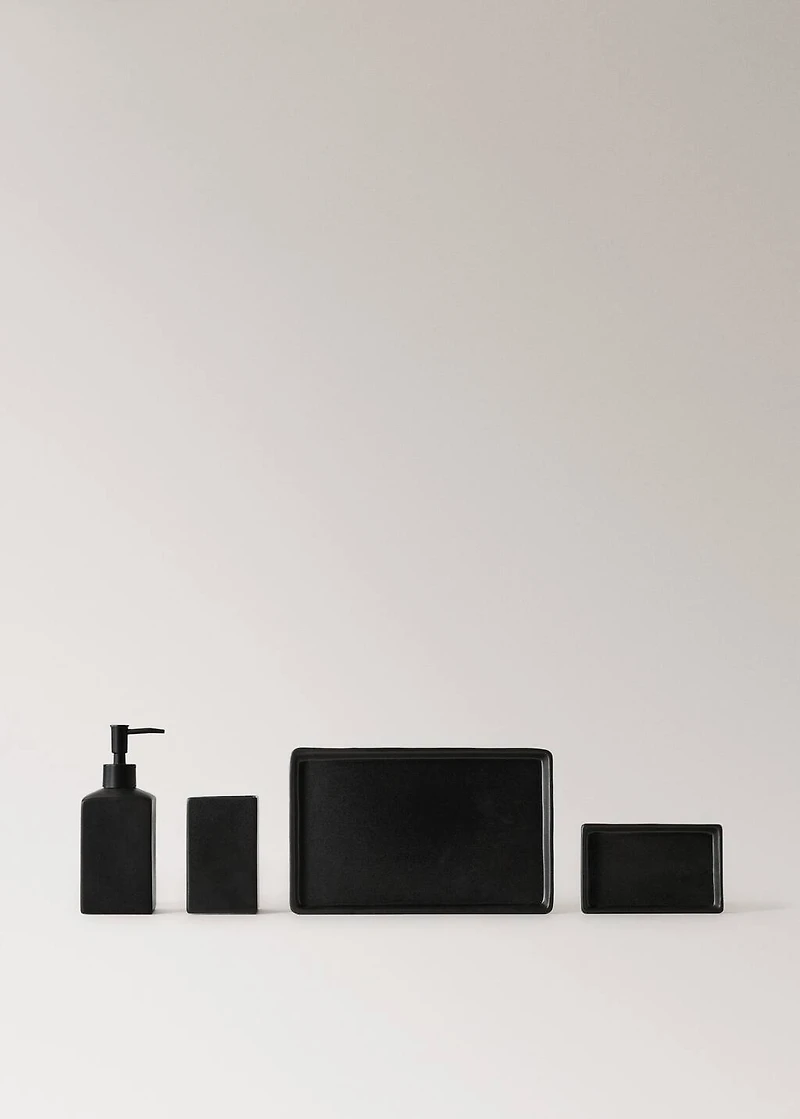 Matte-finish stoneware dispenser