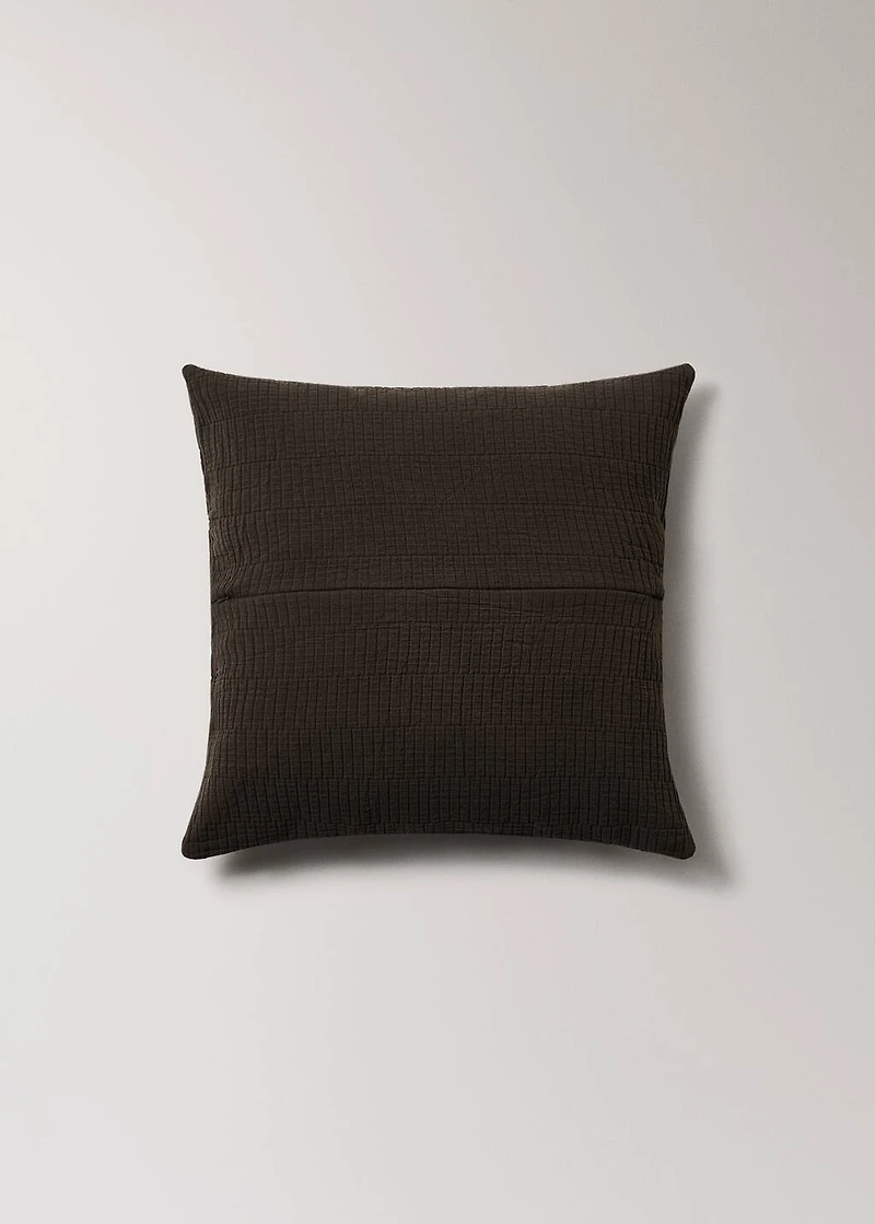 Garment-dyed cushion cover with hem 50x50 cm