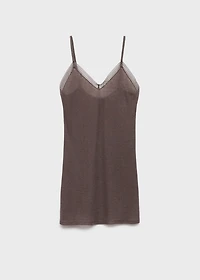 Ribbed pyjama top