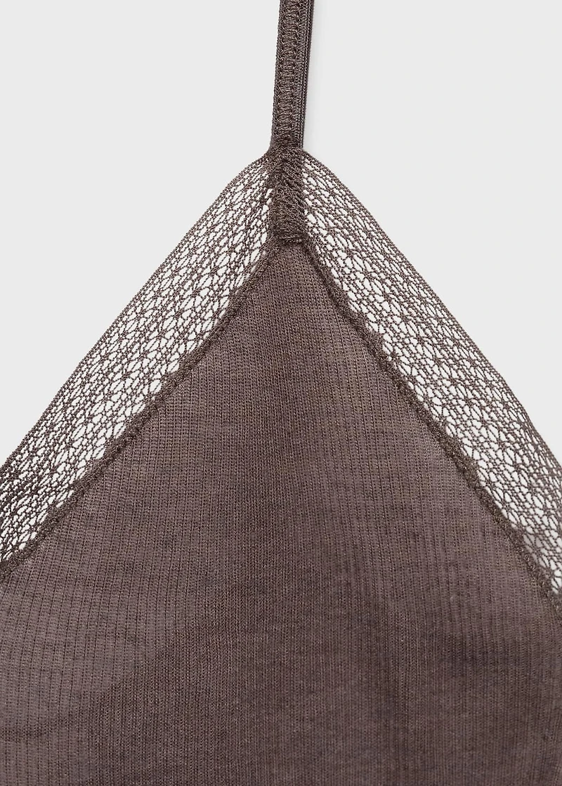 Ribbed pyjama top
