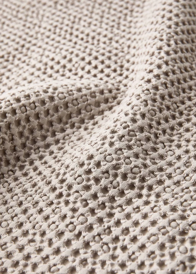 Waffle-cotton garment-dyed bedspread for crib