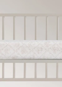 Toile de Jouy percale cotton fitted sheet for crib