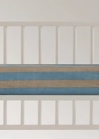 Kodak-striped fitted sheet for cot