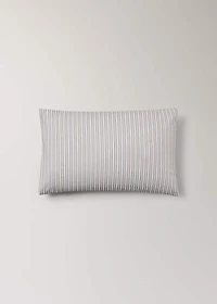Percale cotton children's pillowcase with fine-striped print 30x50 cm