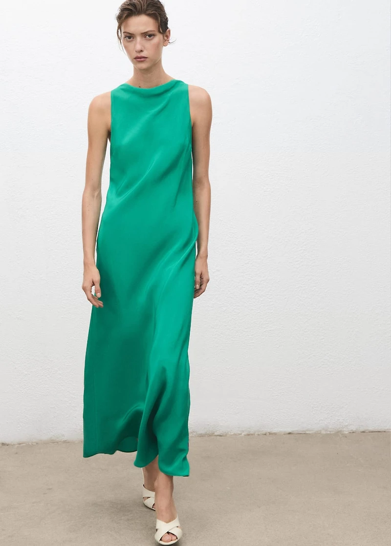 Long satin dress