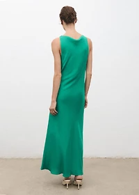 Long satin dress