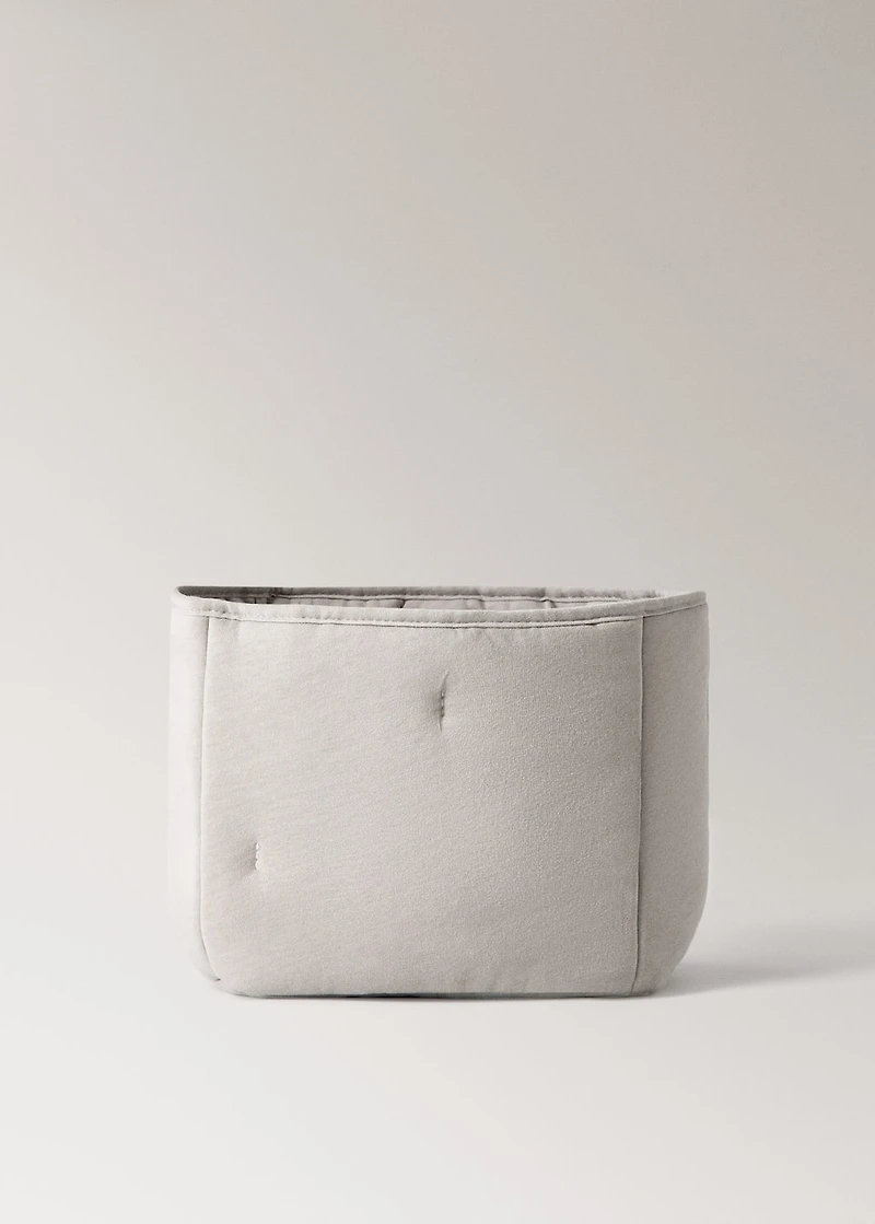 Small quilted cotton basket