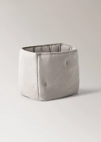 Small quilted cotton basket