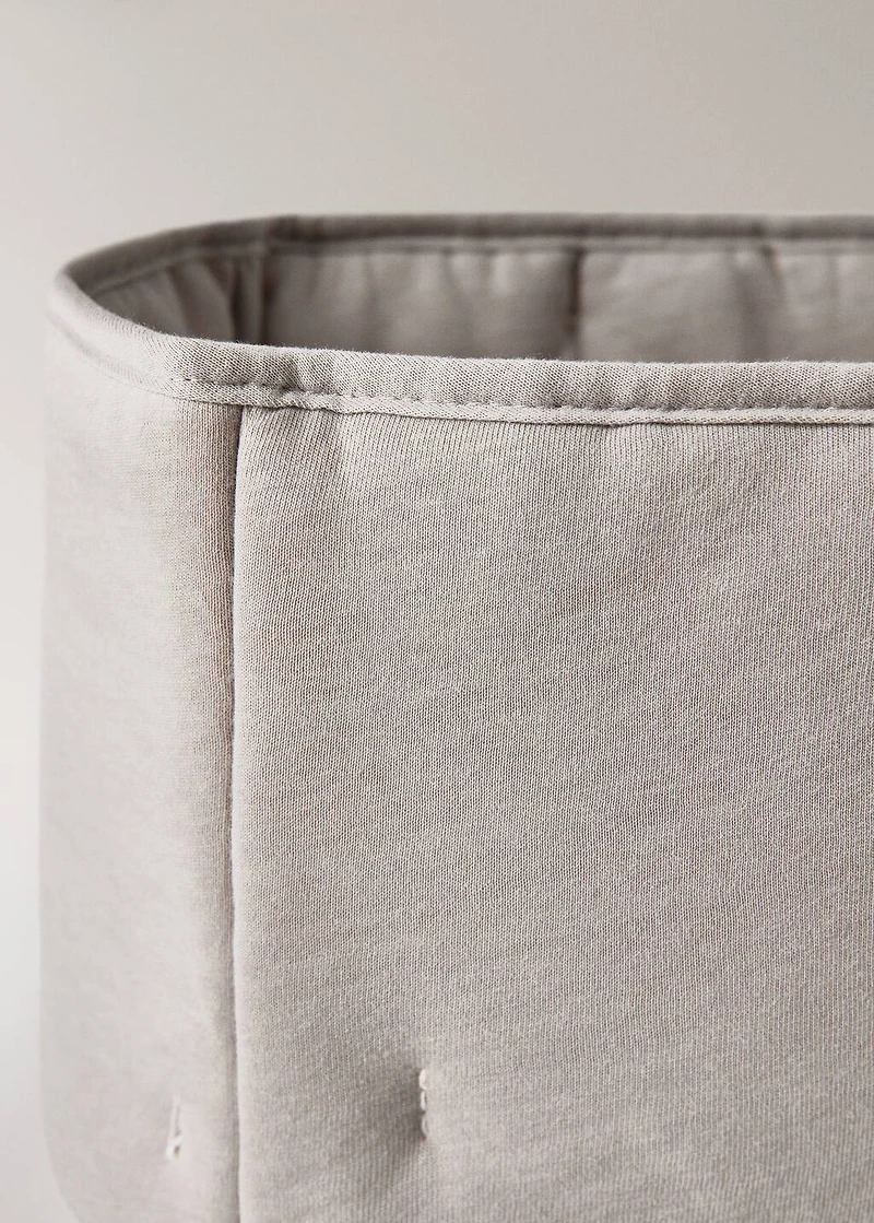 Small quilted cotton basket