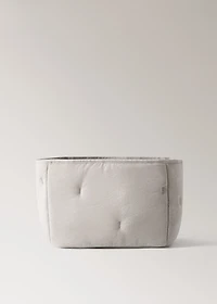 Medium quilted cotton basket