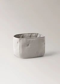 Medium quilted cotton basket