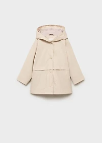Hooded parka with pocket
