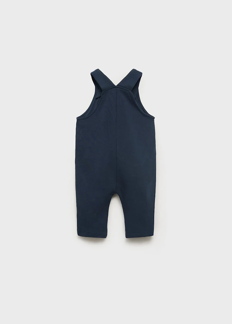 Long cotton dungarees