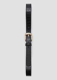 Croco leather-effect belt