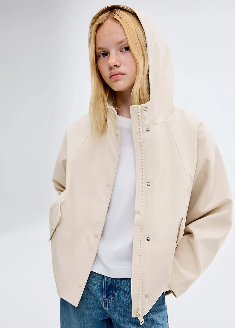Raincoat hooded jacket
