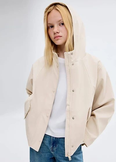 Raincoat hooded jacket