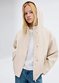 Raincoat hooded jacket