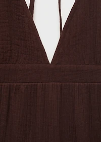V-neck cotton dress