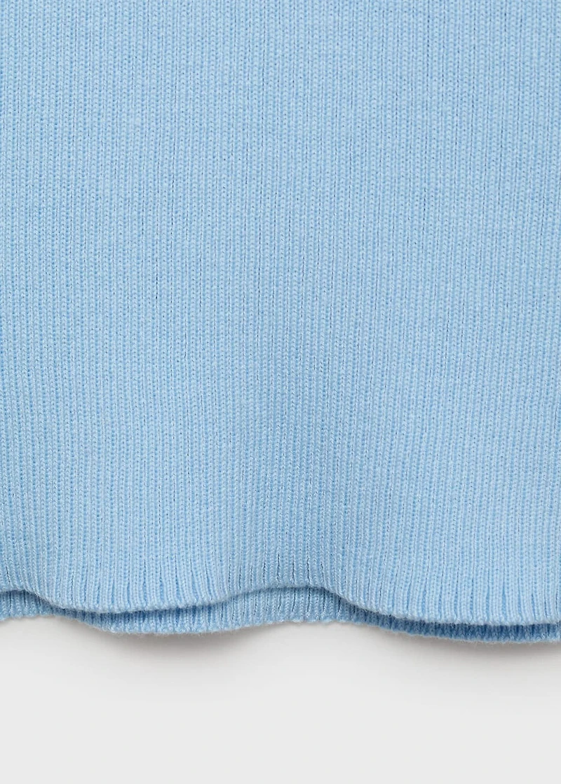 Polo-neck knitted top