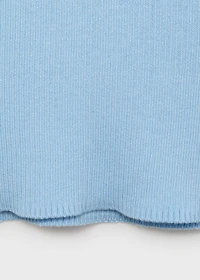 Polo-neck knitted top