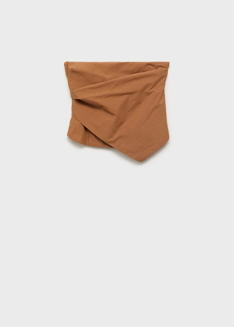 Asymmetrical strapless top