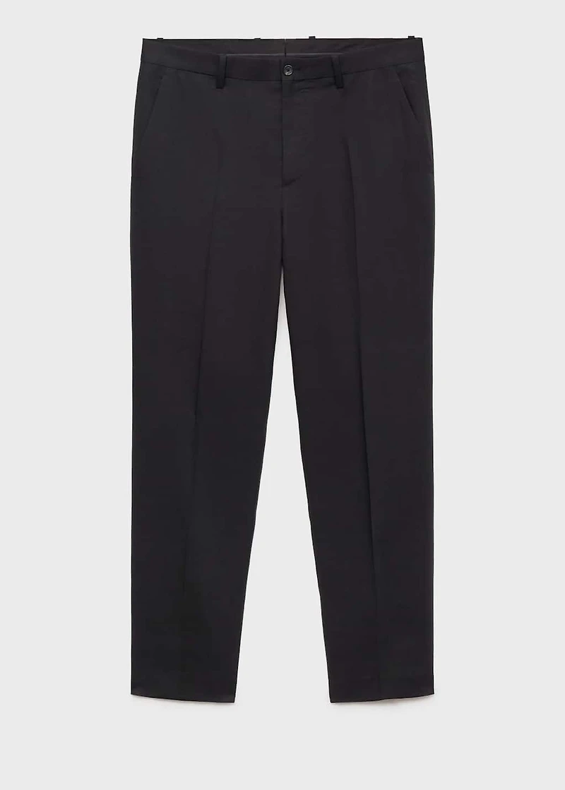 Straight-leg pants a linen and lyocell blend