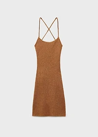 Lurex dress with crossed back