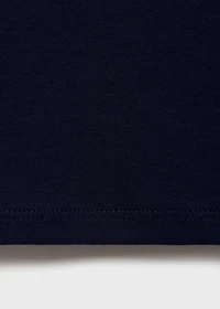Cotton t-shirt with low neckline