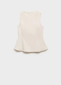 Flared denim top