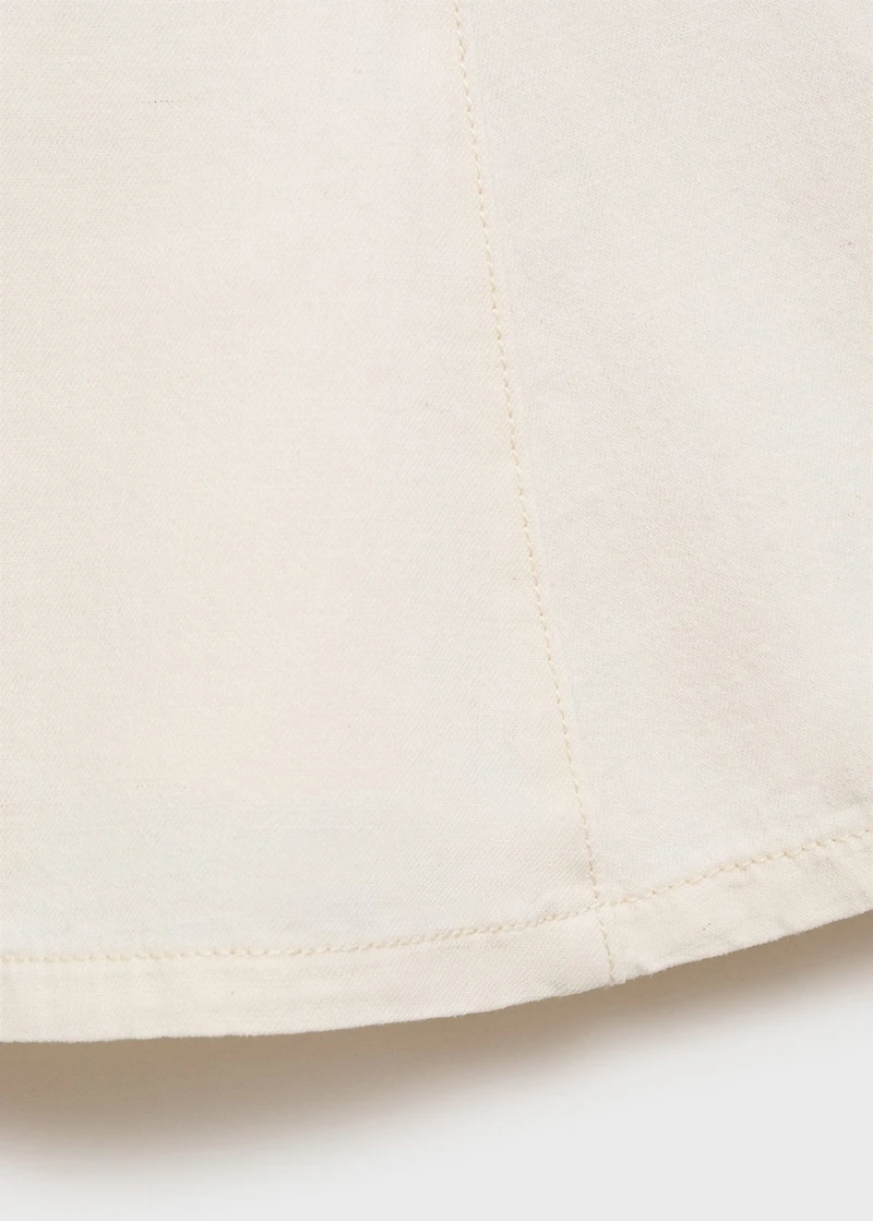 Flared denim top