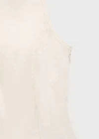 Flared denim top