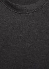 Textured cotton T-shirt
