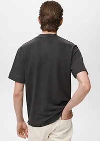 Textured cotton T-shirt