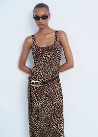 Leopard midi dress