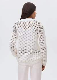 Openwork knit sweater