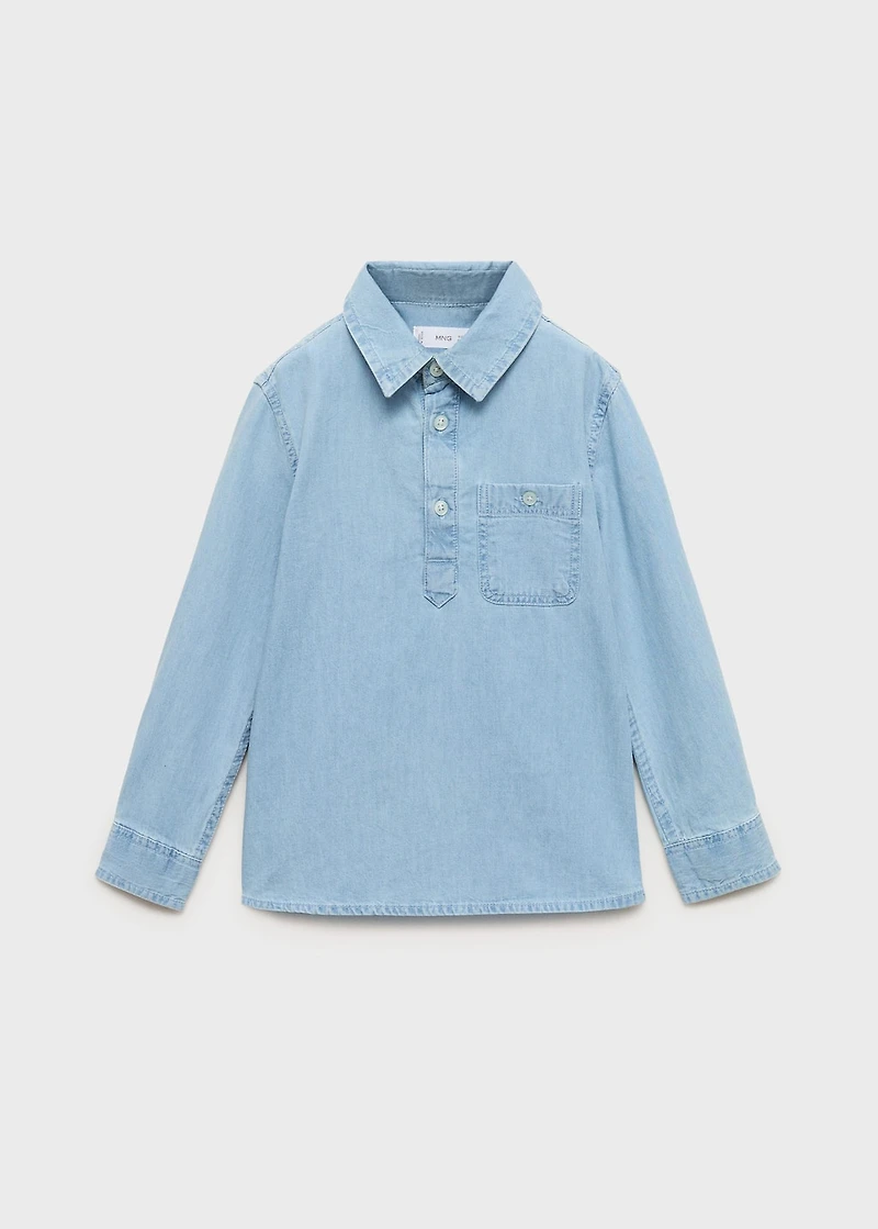 Pocket denim shirt