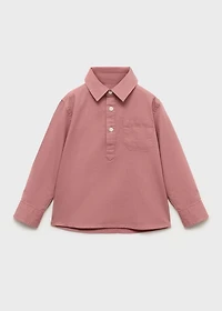 Cotton polo-neck shirt