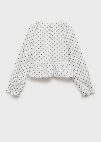 Embroidered printed blouse