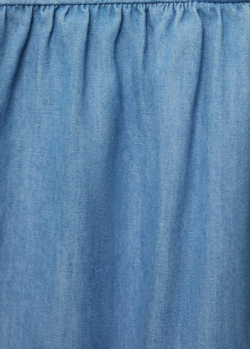 Ruffled denim dress