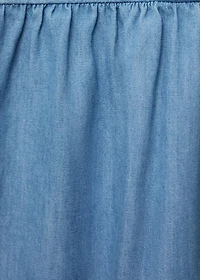Ruffled denim dress