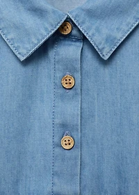 Ruffled denim dress