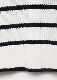Perkins-neck knitted vest