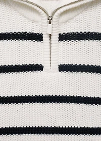 Perkins-neck knitted vest