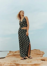 Printed long skirt