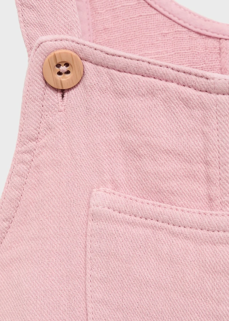 Long cotton dungarees