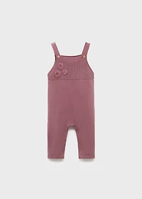 Embroidered knitted dungarees