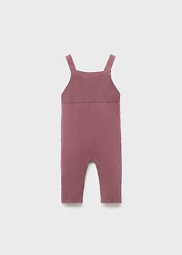 Embroidered knitted dungarees