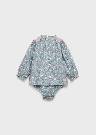 Printed dress and nappy cover